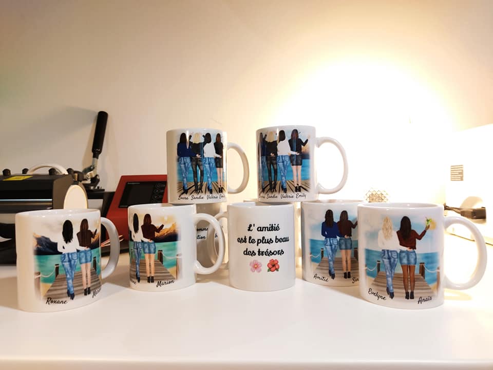 Caneca personalizada 3 amigas/irmãs/primas