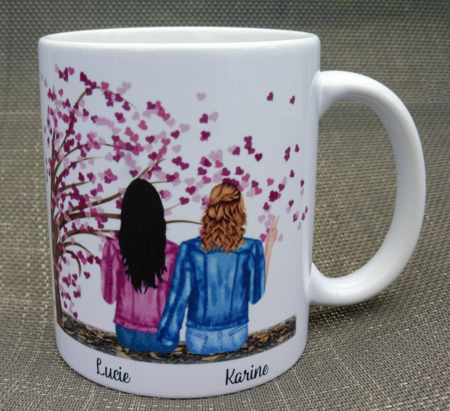 Personalisierte Tasse 2 Freunde / Schwestern / Cousins