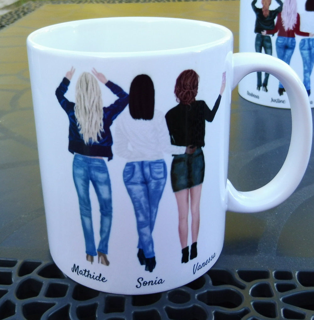 Caneca personalizada 3 amigas/irmãs/primas