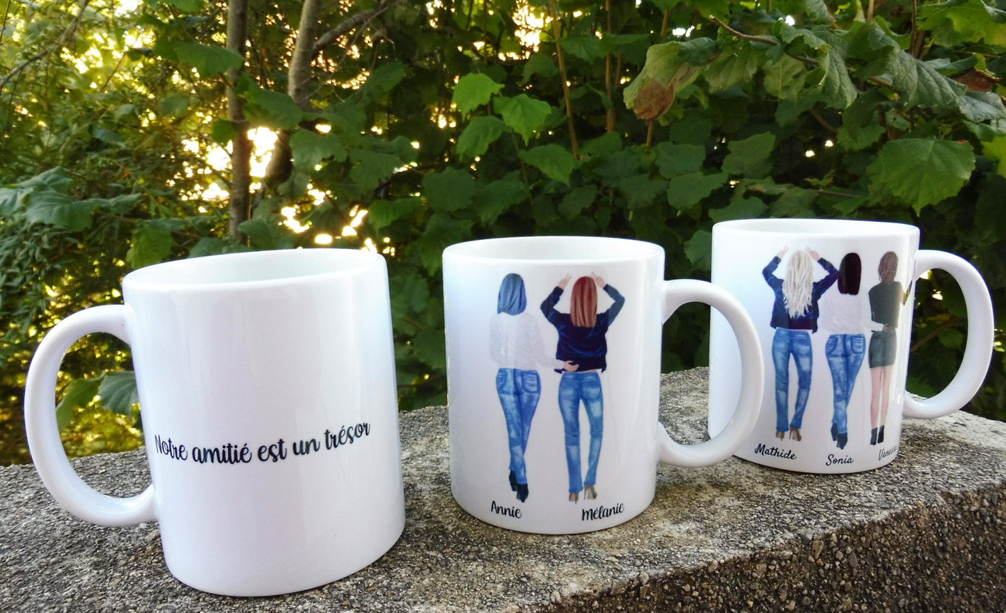Taza personalizada 4 amigas/hermanas/primas
