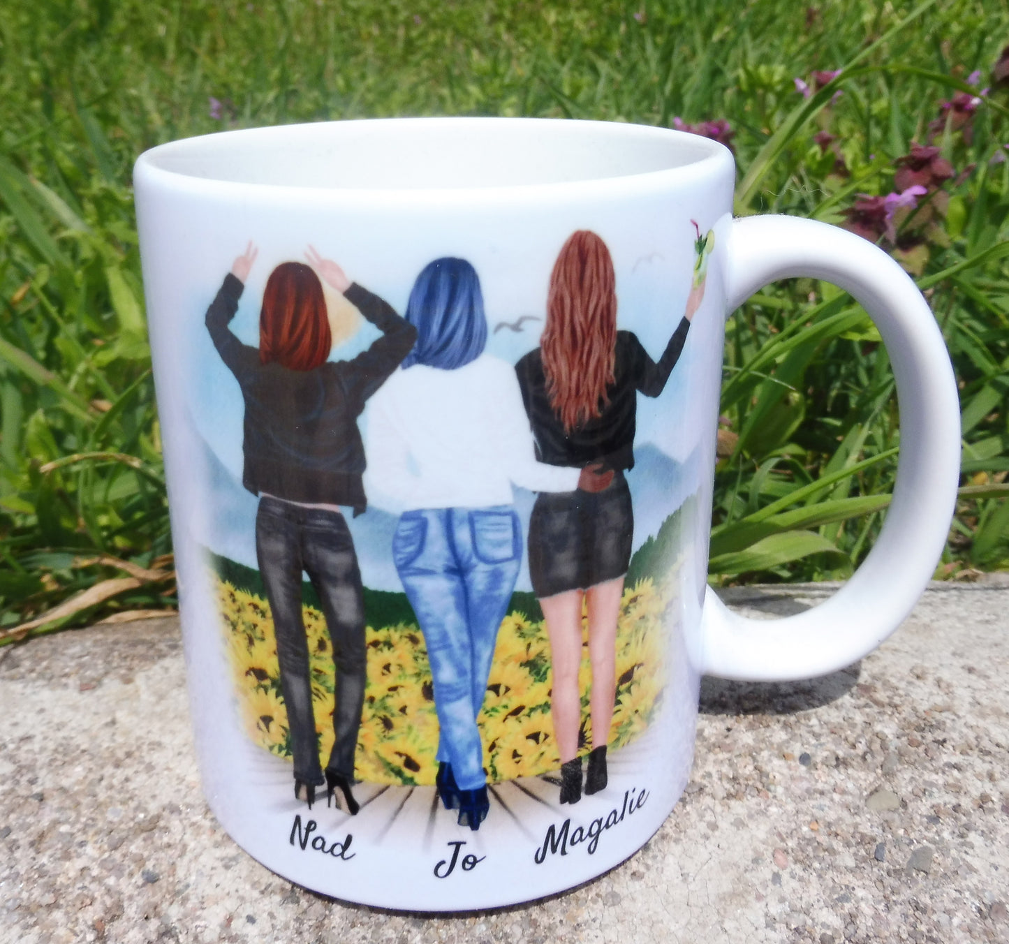 Caneca personalizada 3 amigas/irmãs/primas