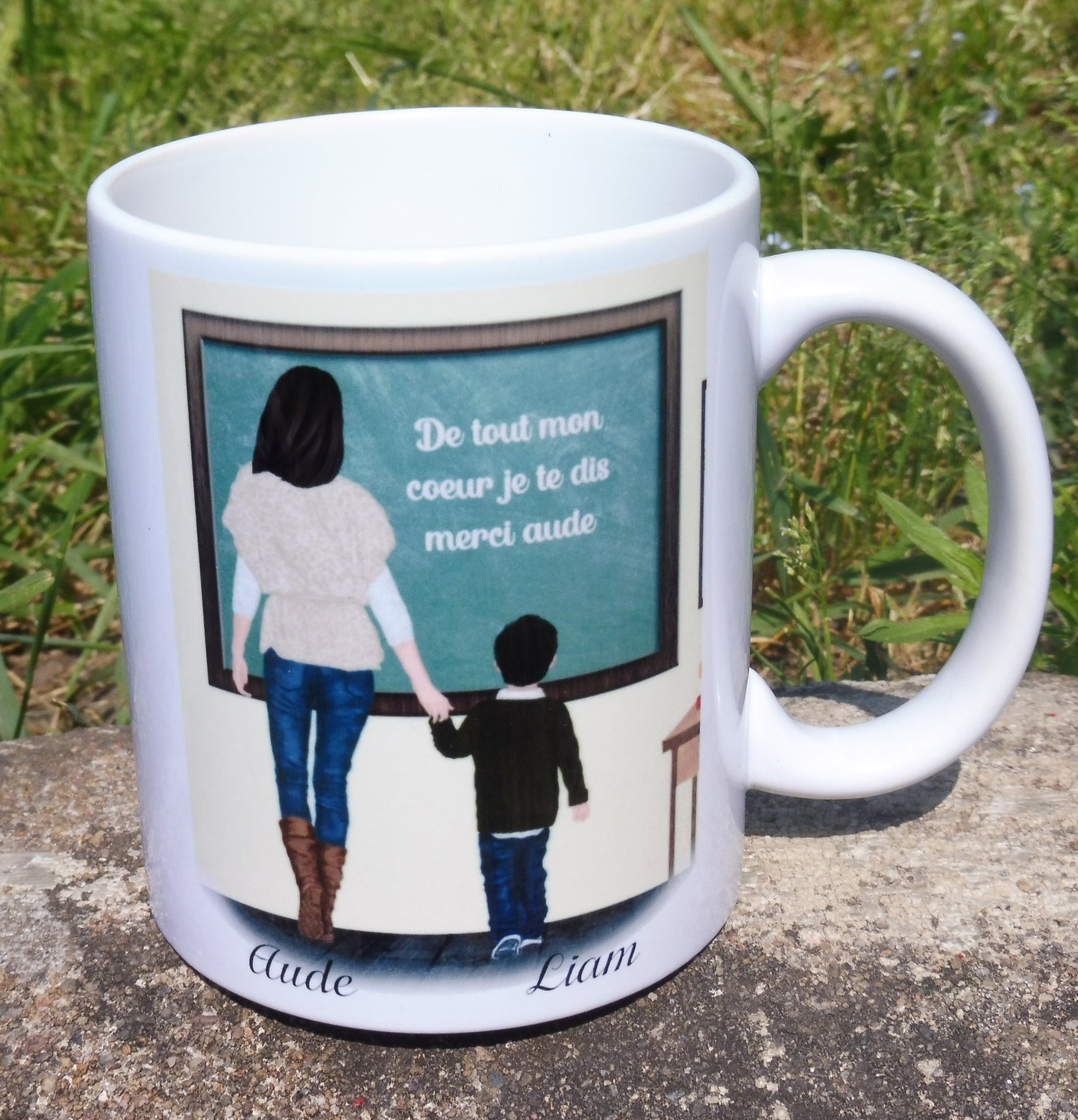 Personalisierte Geschenktasse für Schullehrerin und Schulmädchen