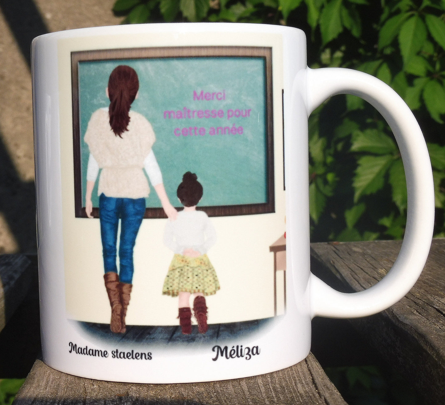 Personalisierte Geschenktasse für Schullehrerin und Schulmädchen