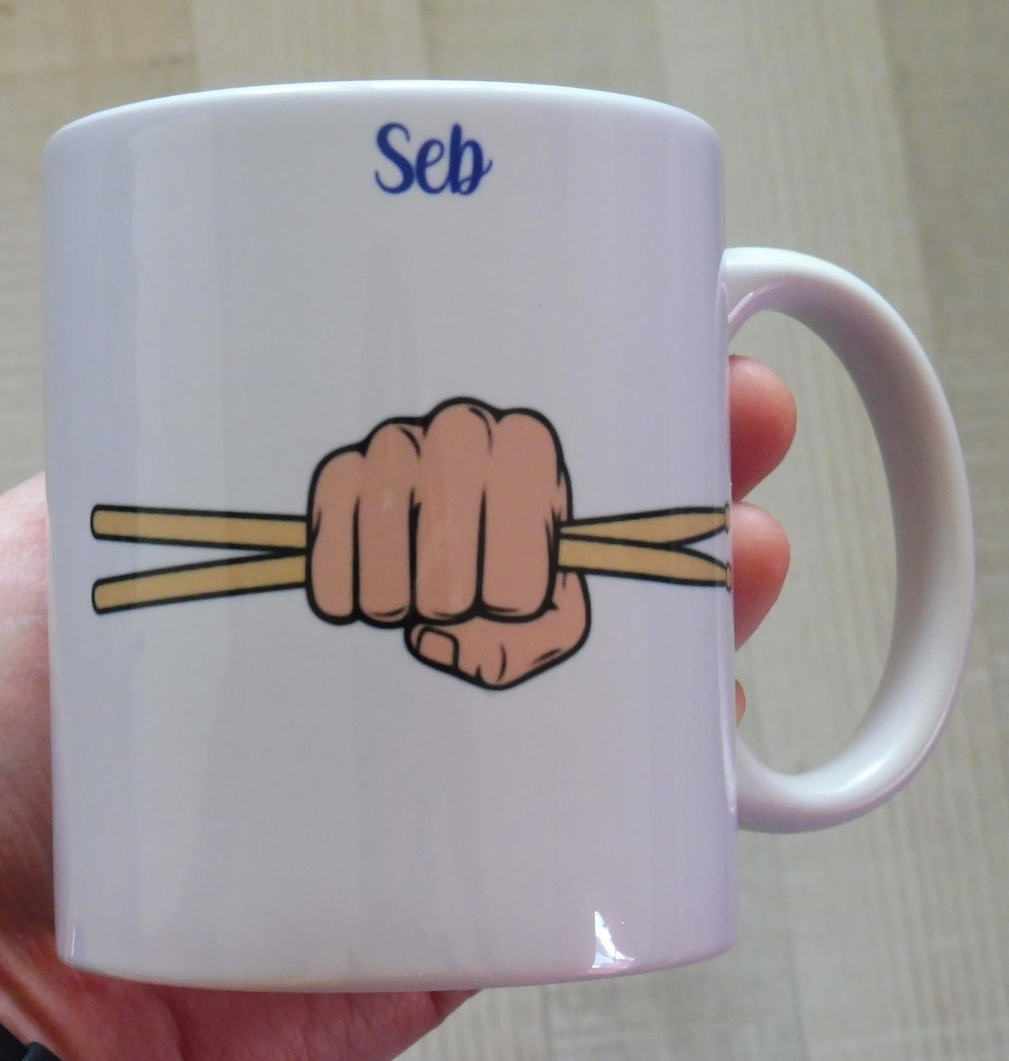 Personalisierte Tasse Trommelstöcke, Musiker