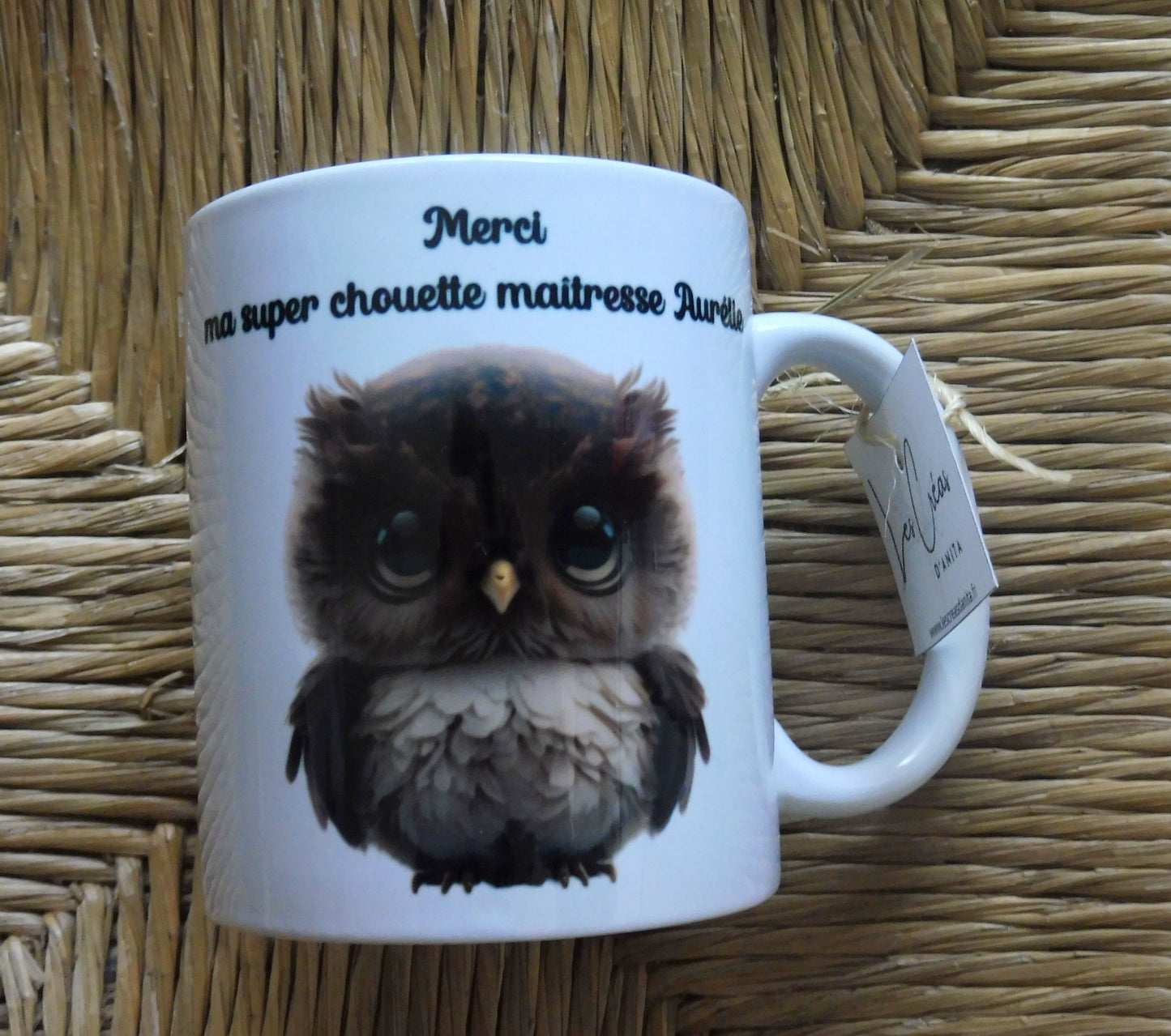 Mug  personnalisé Chouette maîtresse d'école