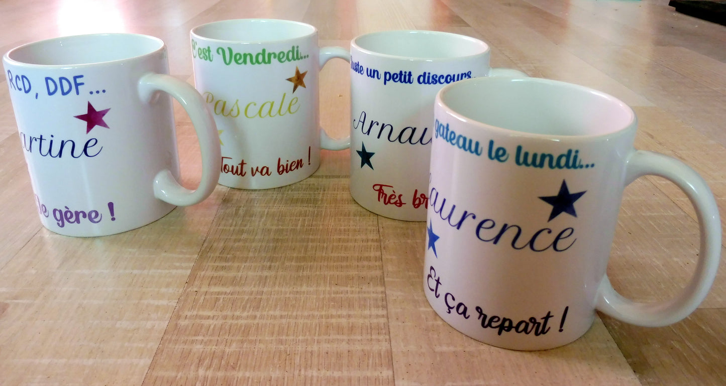 Personalisierte Tasse im Ruhestand