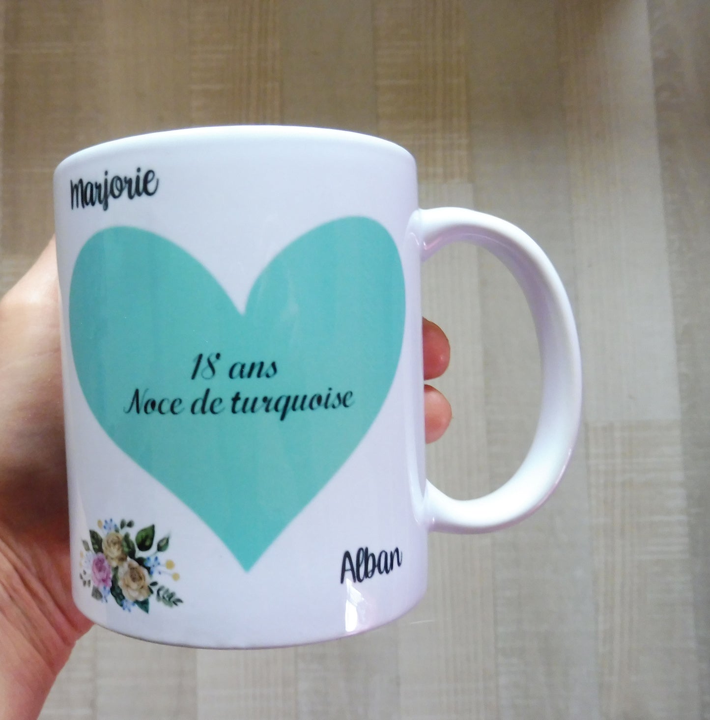 personalisierte Tasse zum Hochzeitstag