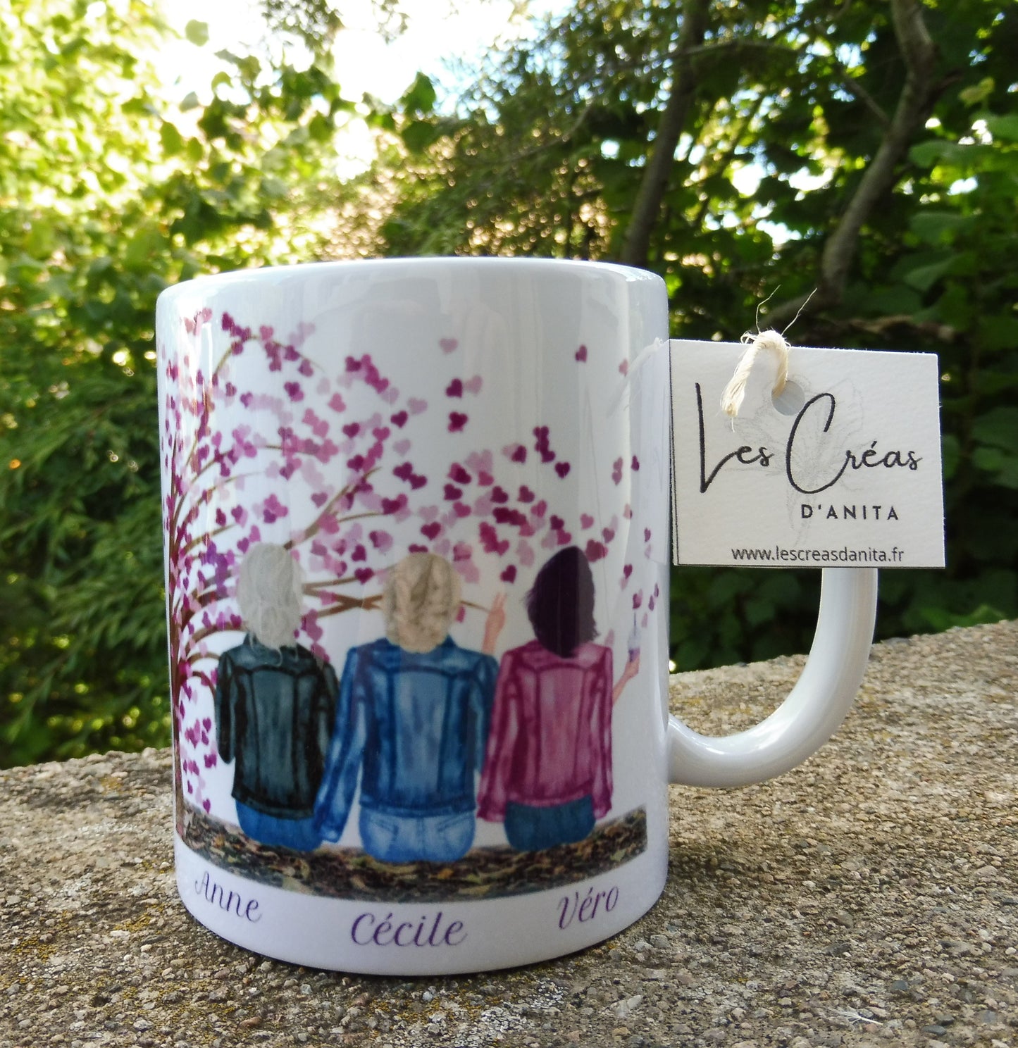 Personalisierte Tasse 2 Freunde / Schwestern / Cousins