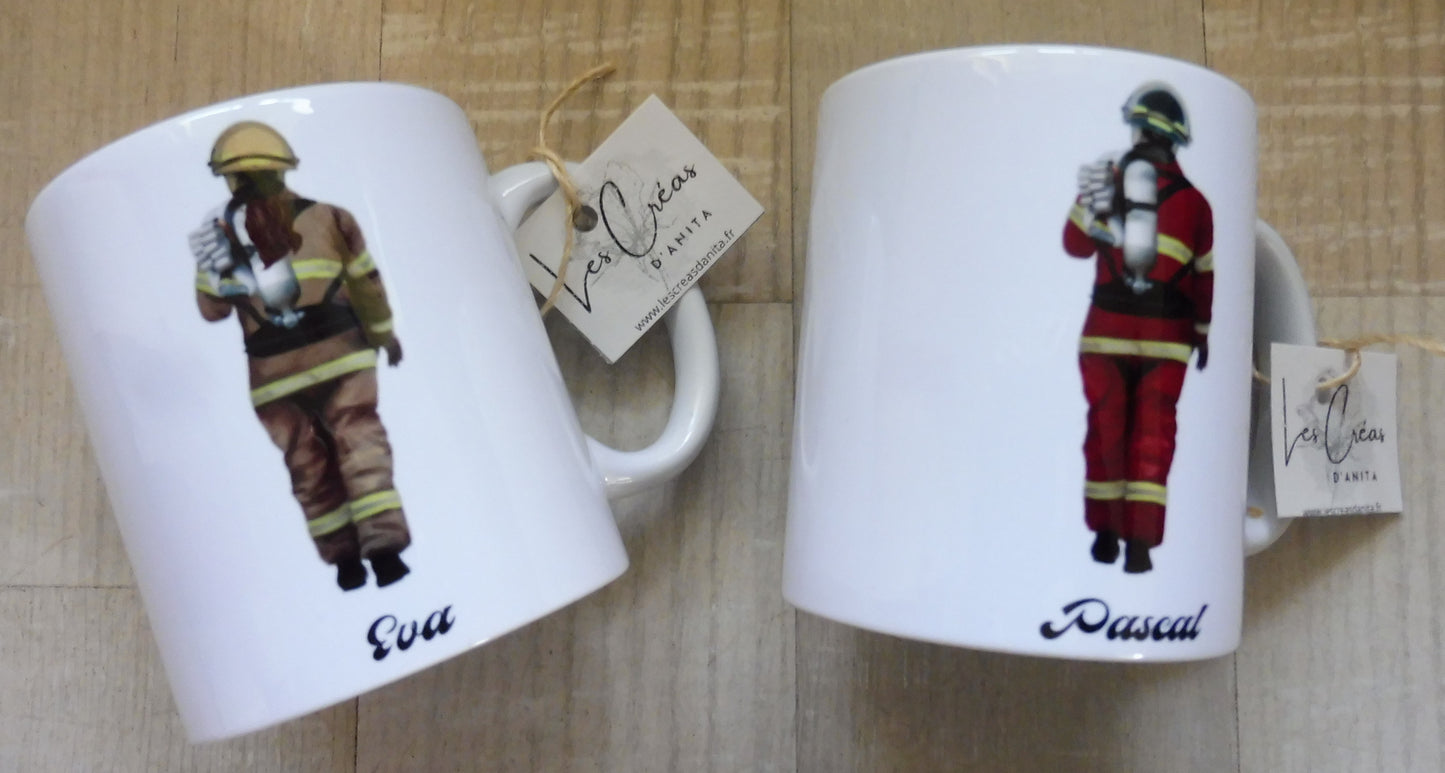 Personalized mug for men or women Fireman