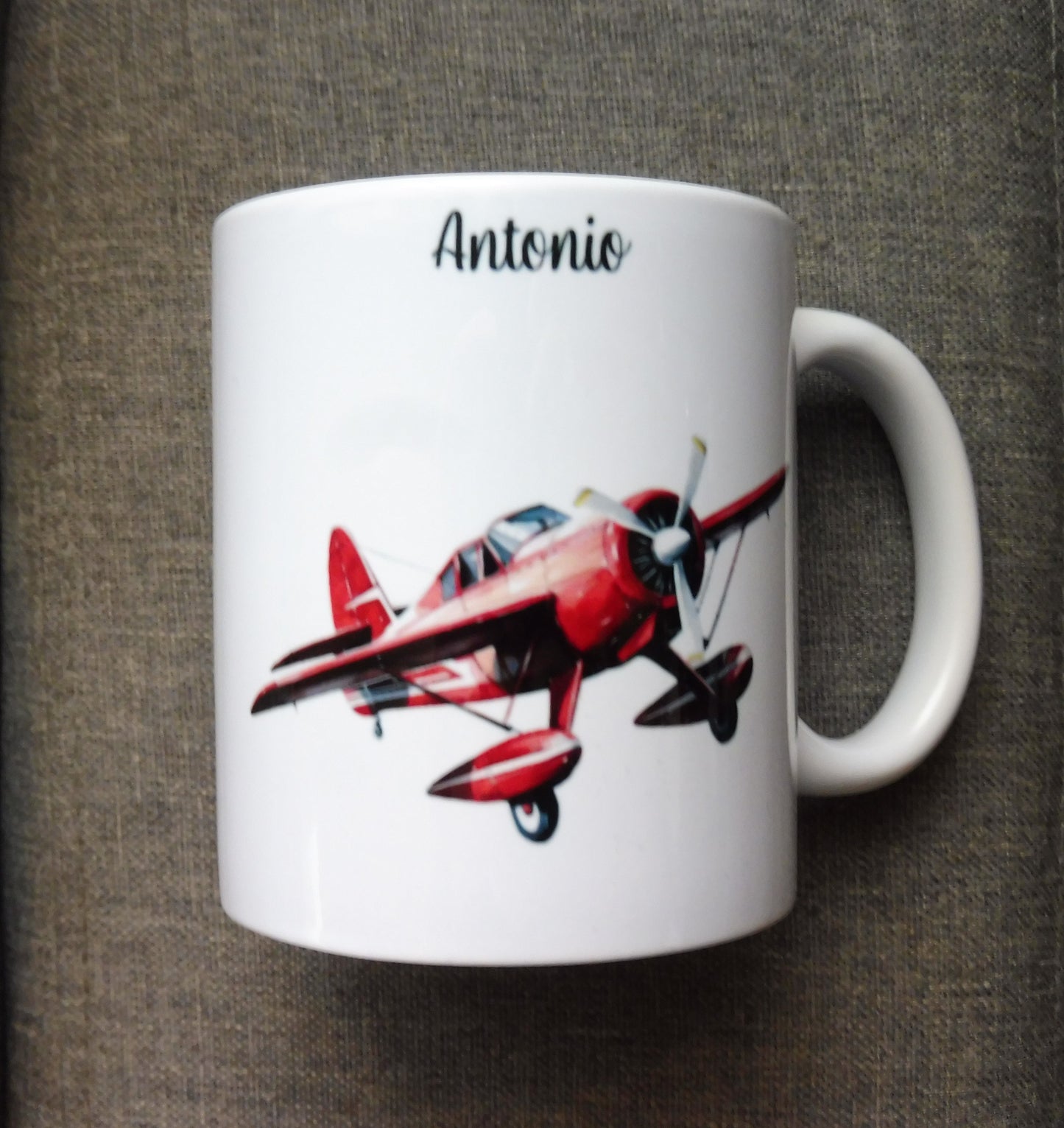 Mug personnalisé avion