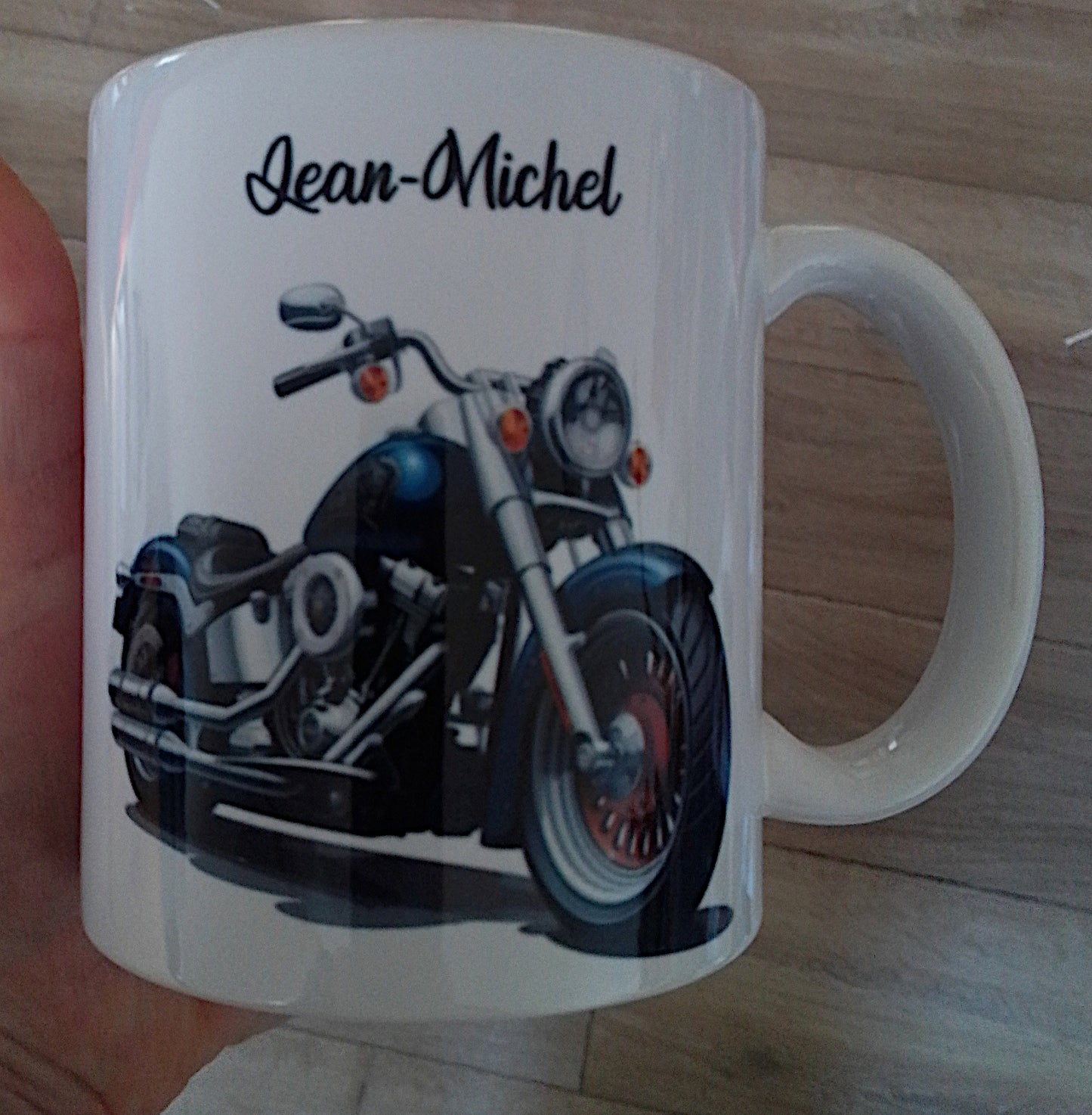 Personalized motorcycle mug