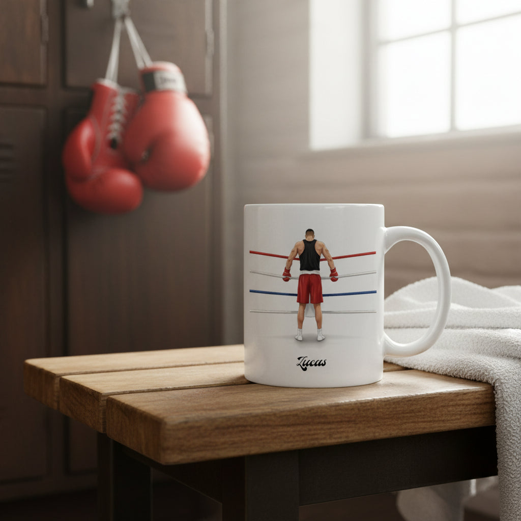 Mug personnalisé boxeur - cadeau boxe anniversaire fête des pères"