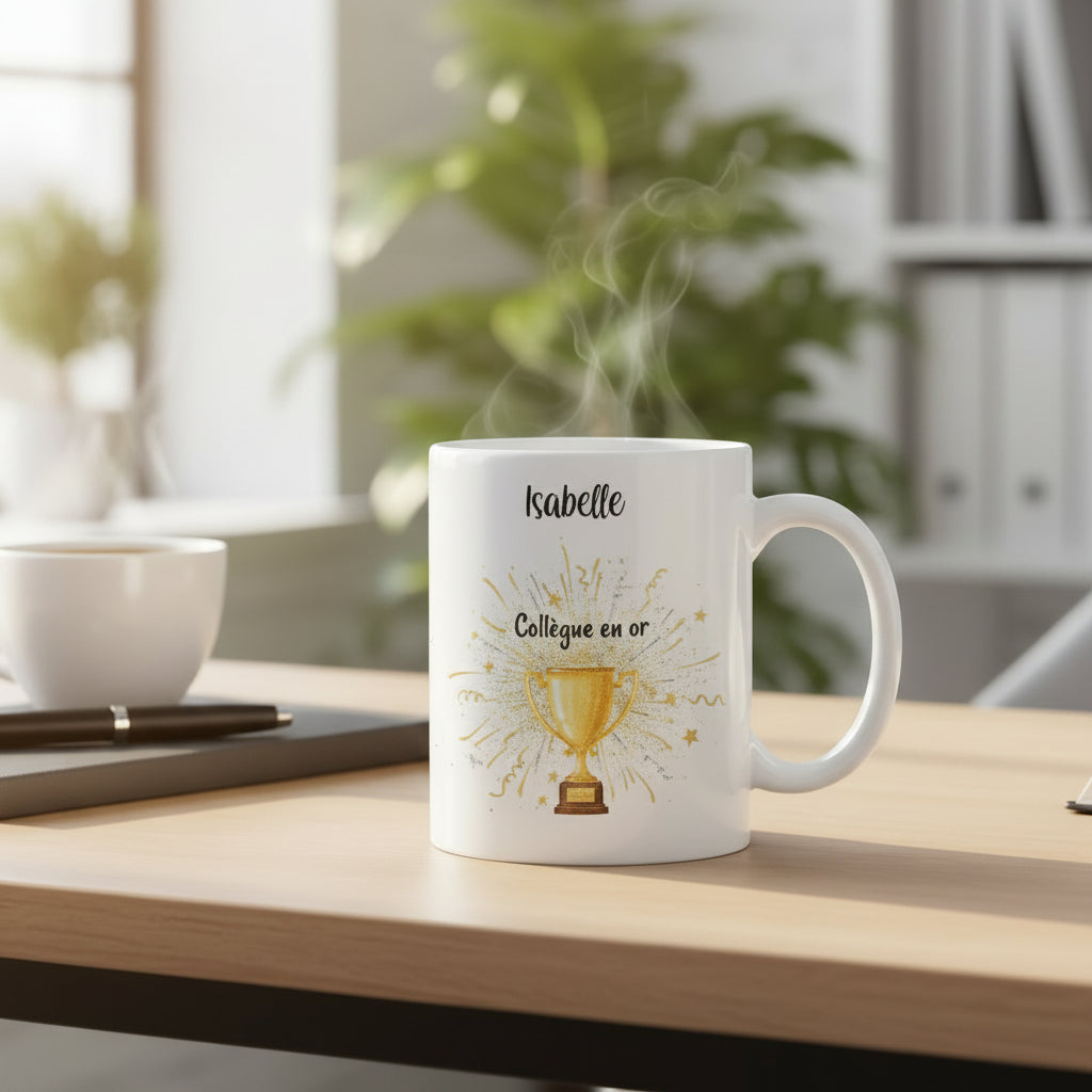 Mug collègue personnalisé - idée cadeau bureau départ collègue