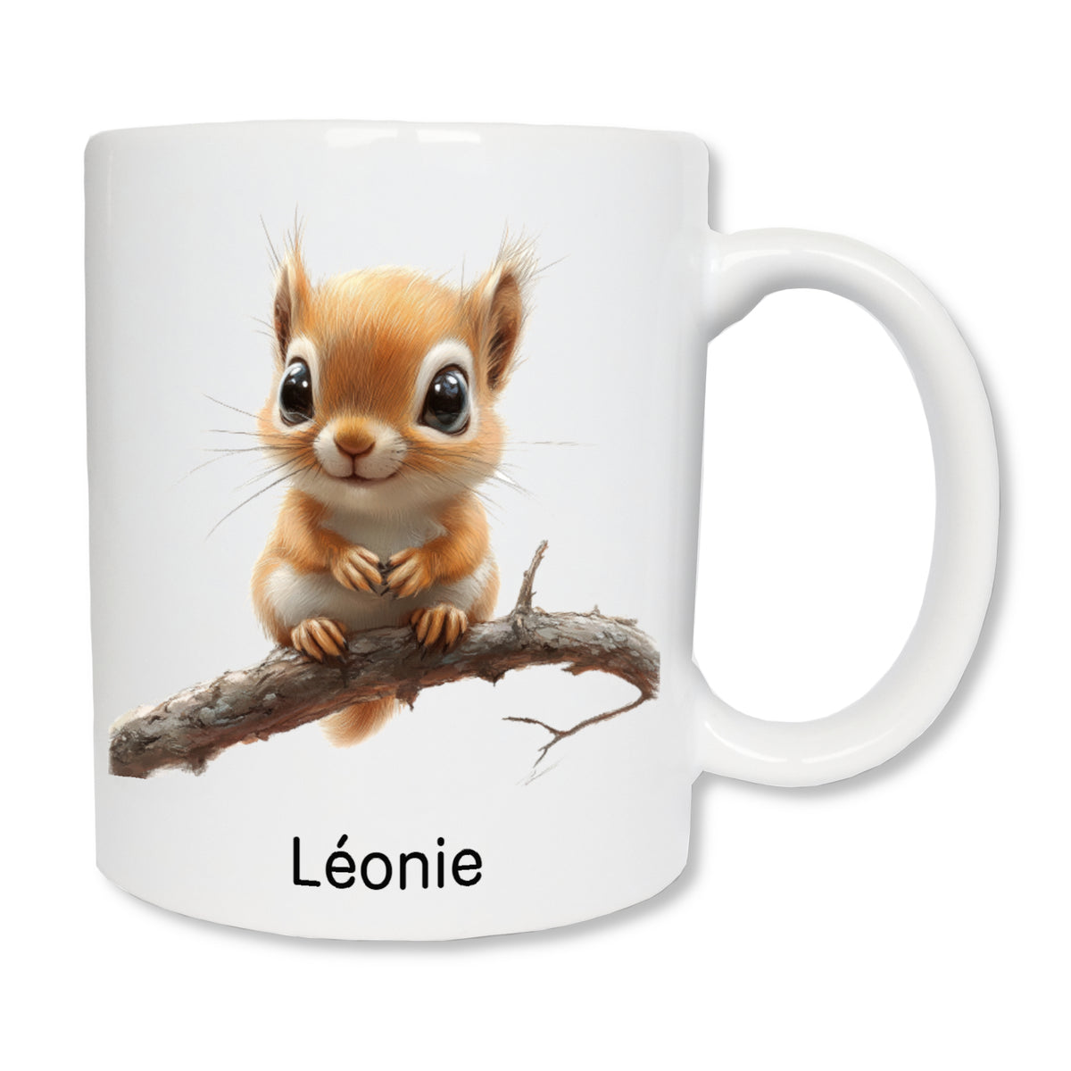 Mug personnalisé écureuil avec prénom - cadeau humour écureuil