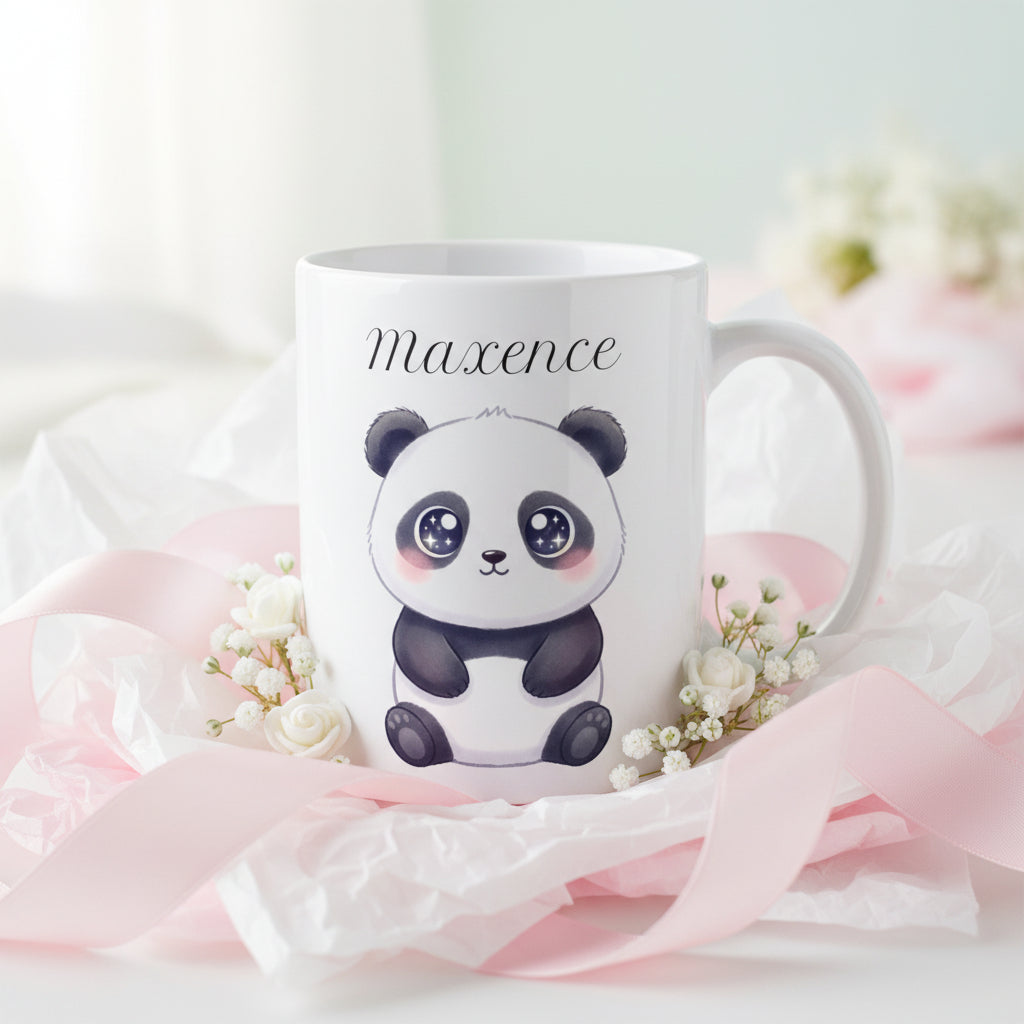 Mug personnalisé panda kawaii
