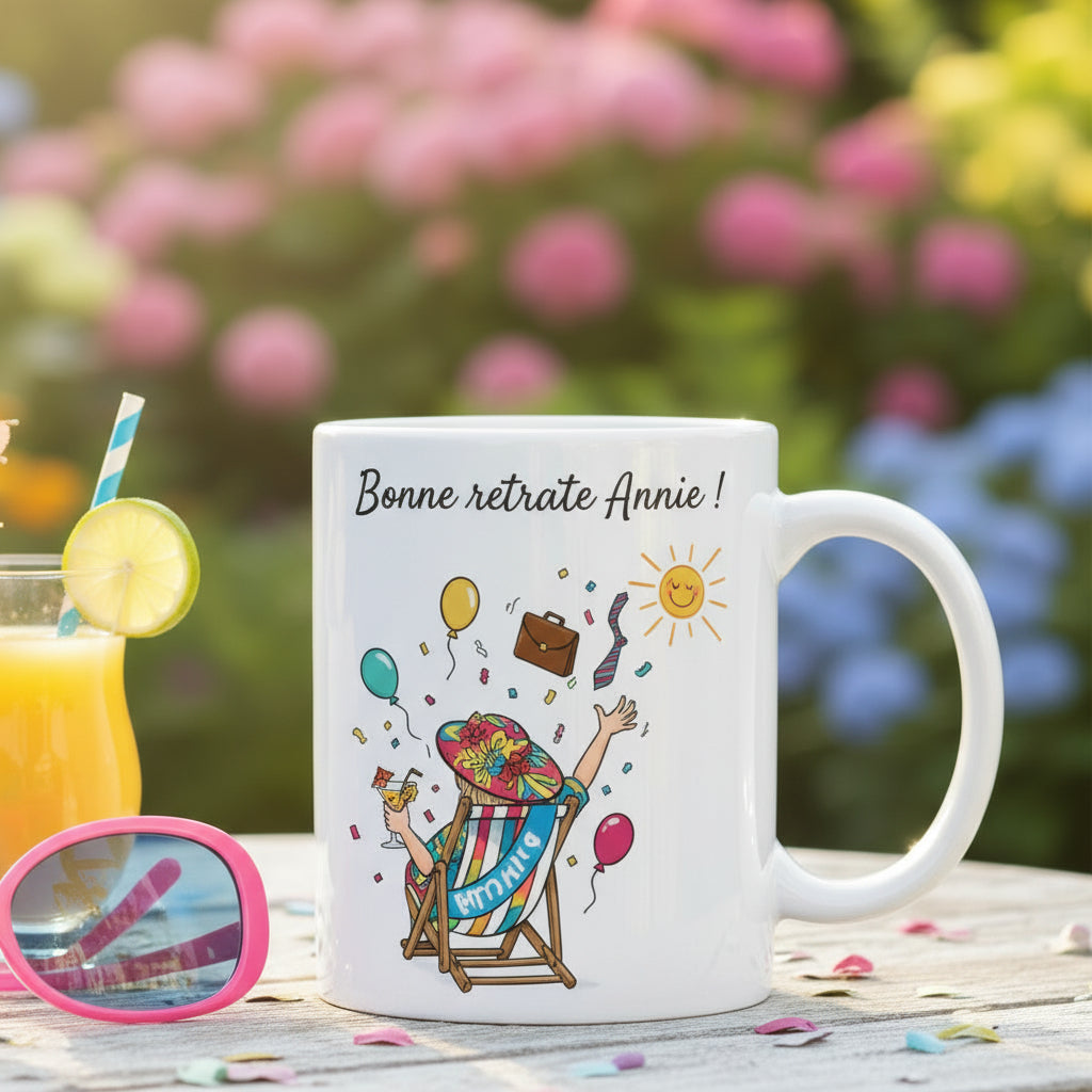 Mug retraite personnalisé - idée cadeau retraité humour