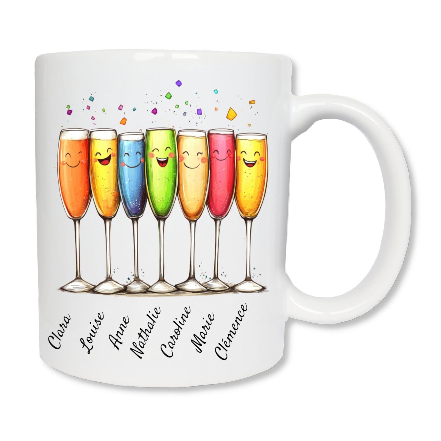 Mug personnalisé 7 amies recto-verso
