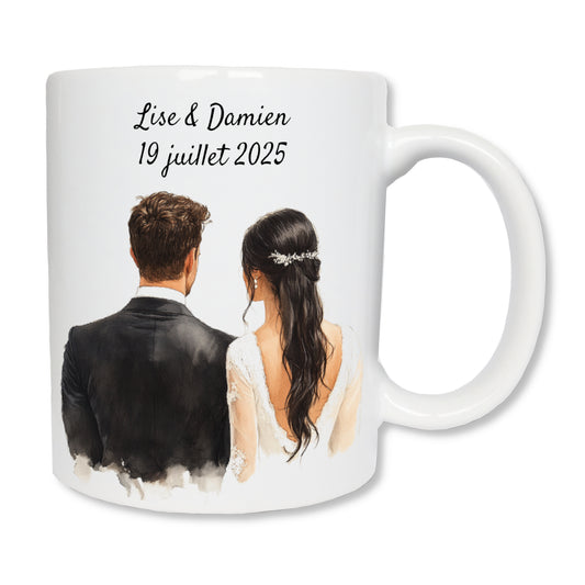 Mug personnalisé jeunes mariés