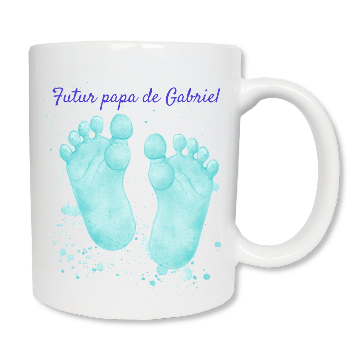 Personalized baby feet mug