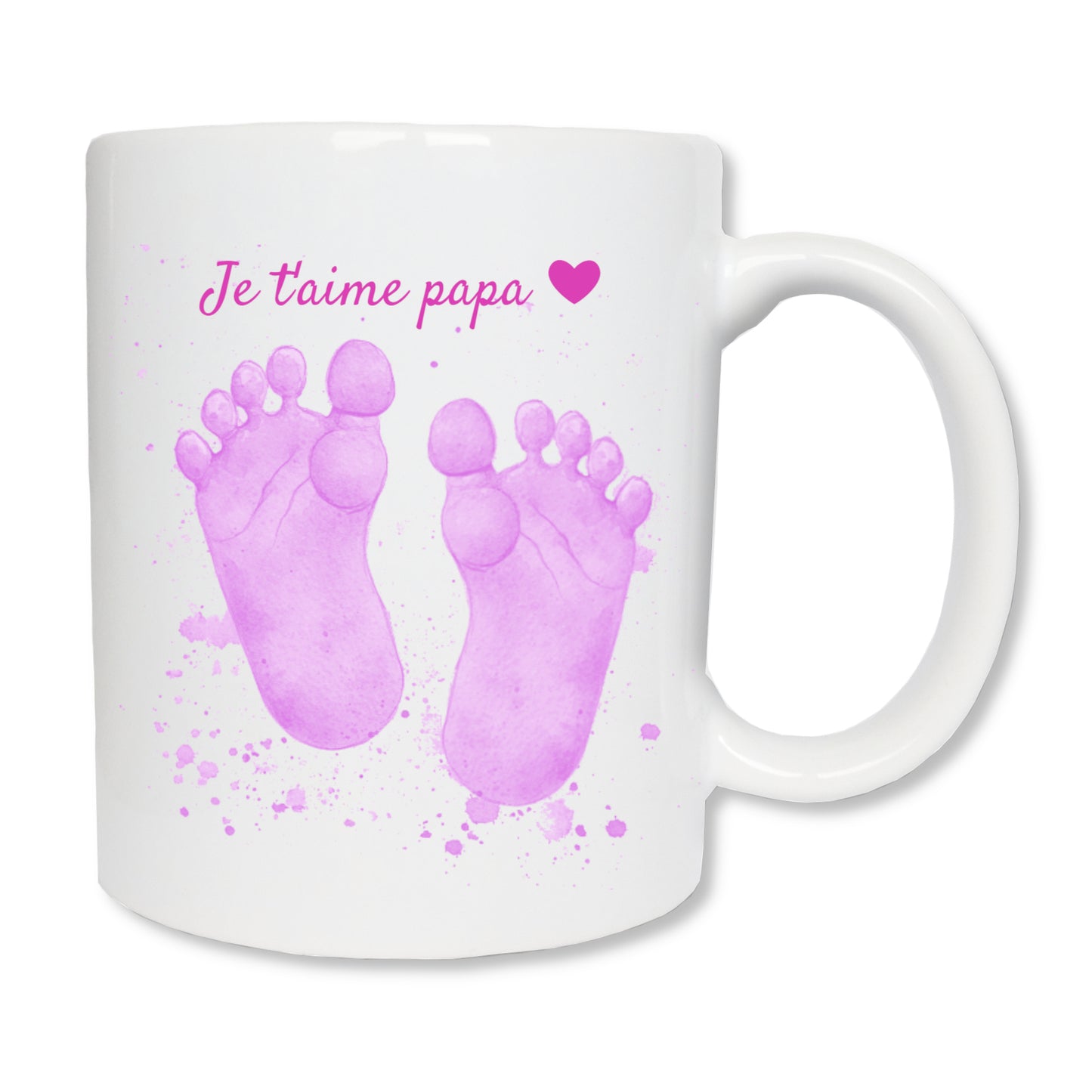 Personalized baby feet mug