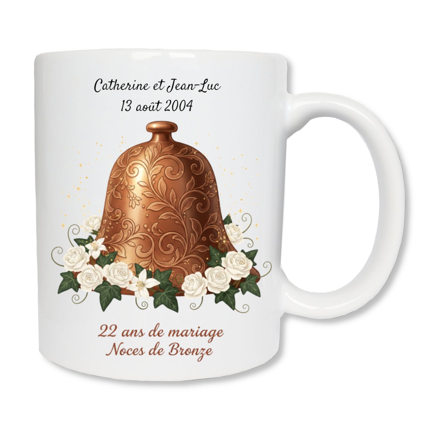 Mug personnalisé 22 ans de mariage - Noces de Bronze