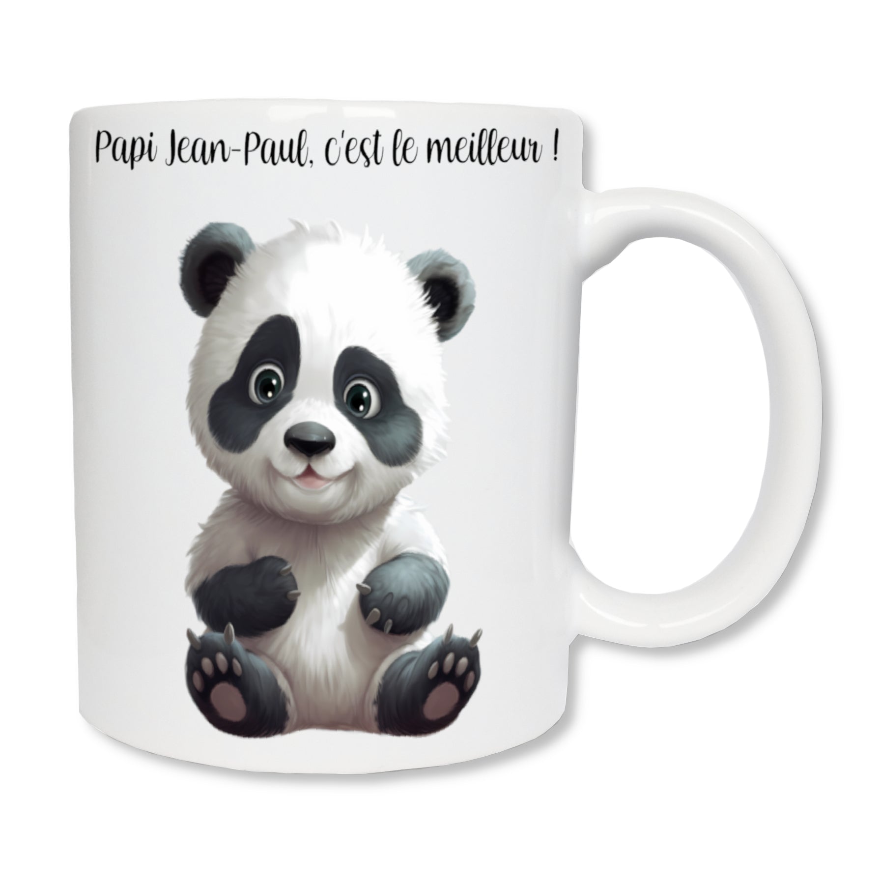 Tazza panda personalizzata con testo