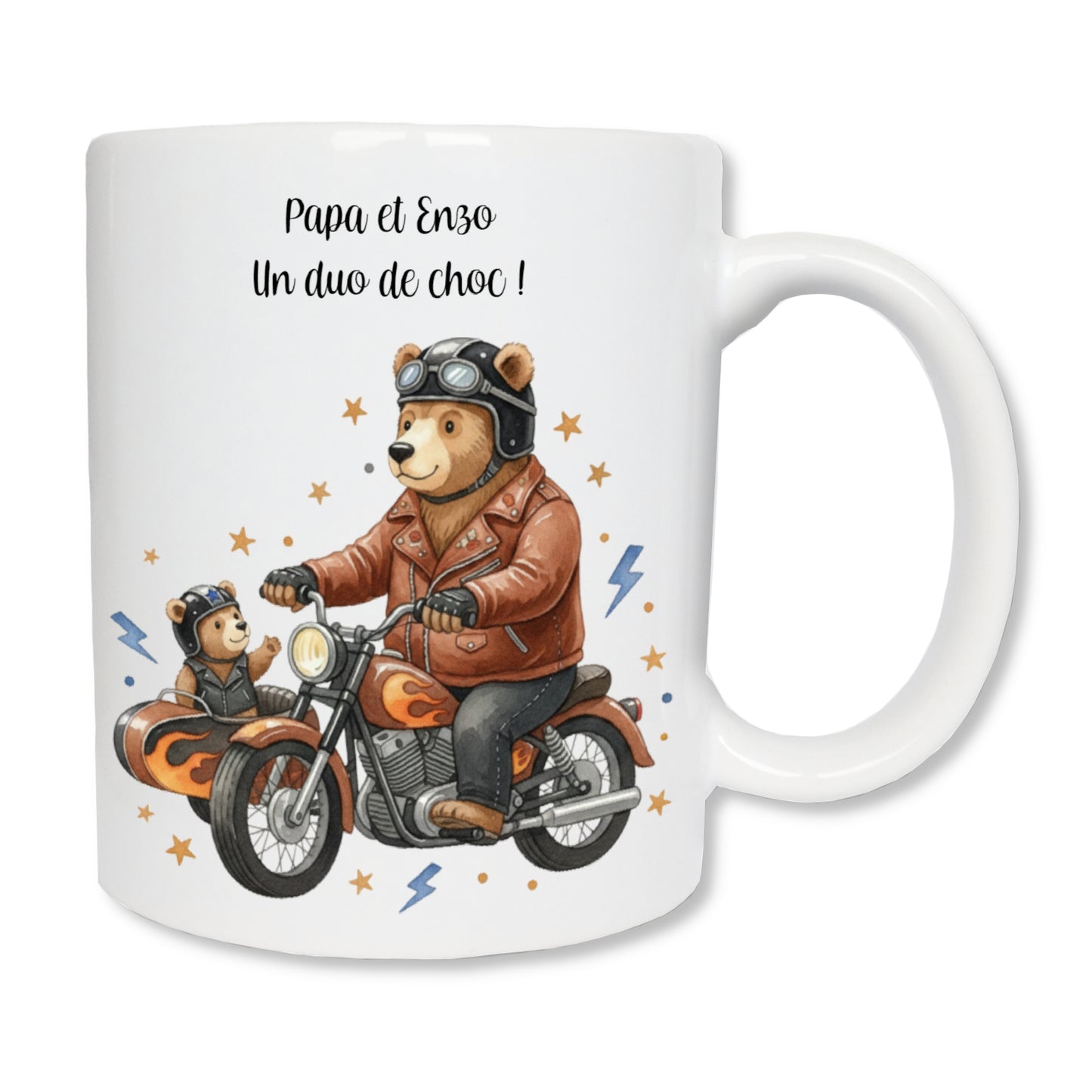 Personalisierte Hundetasse mit französischer Bulldogge und seinem Vornamen