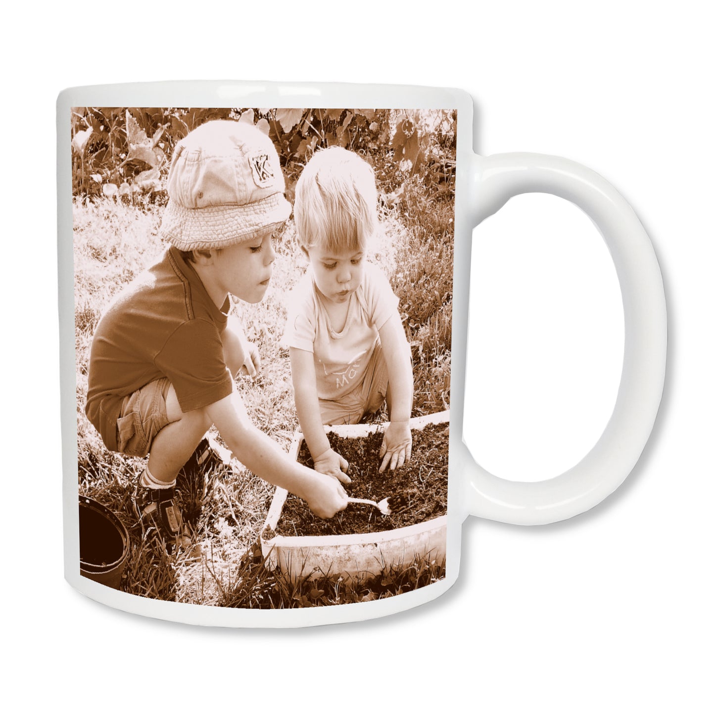 Mug personnalisé en céramique blanc représentant une photographie