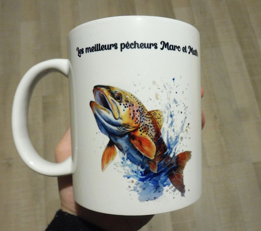 Mug personnalisé pêcheur