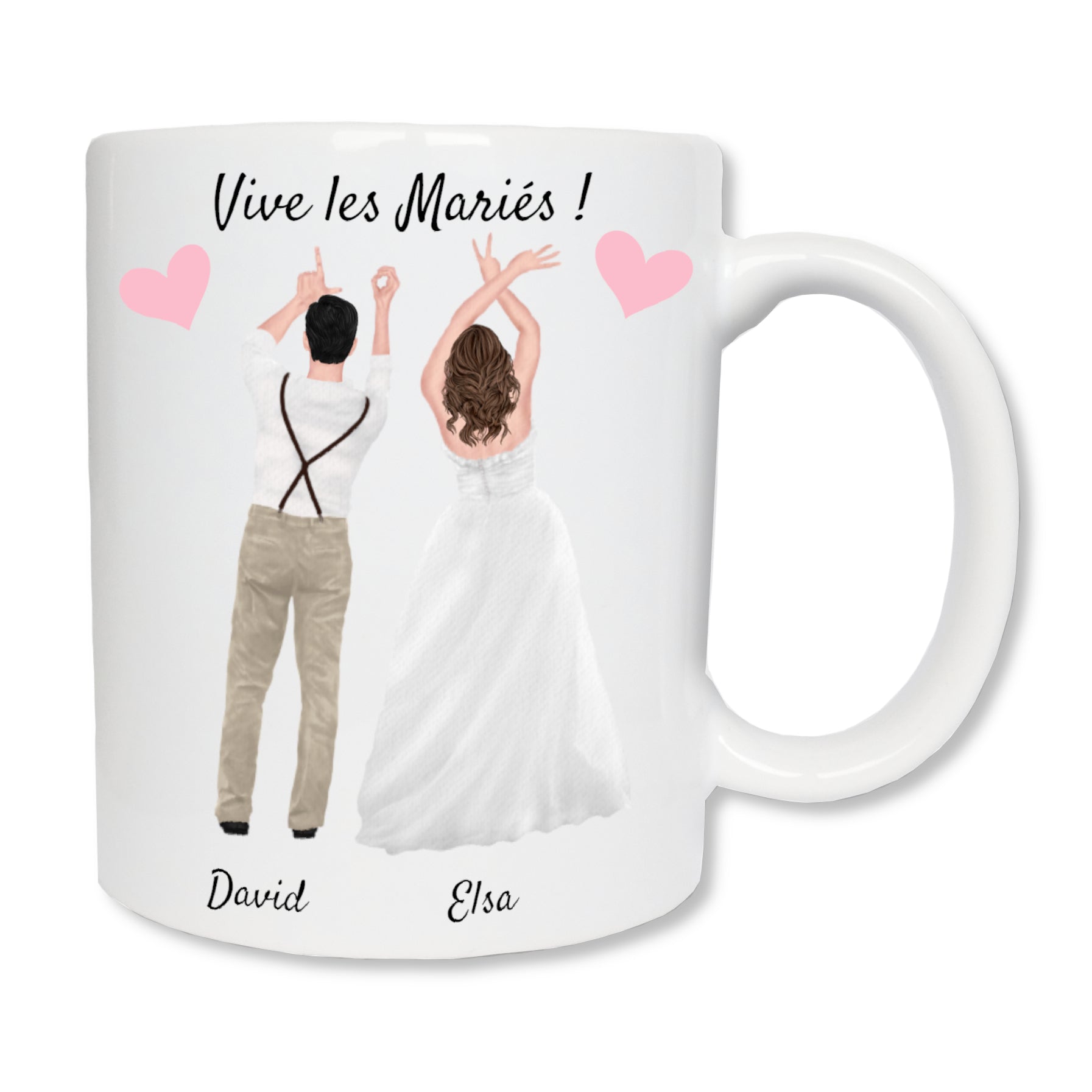 Personalized bride and groom mug - Wedding gift - Bride and groom -  Christmas - Valentine's Day – LES CREAS D'ANITA