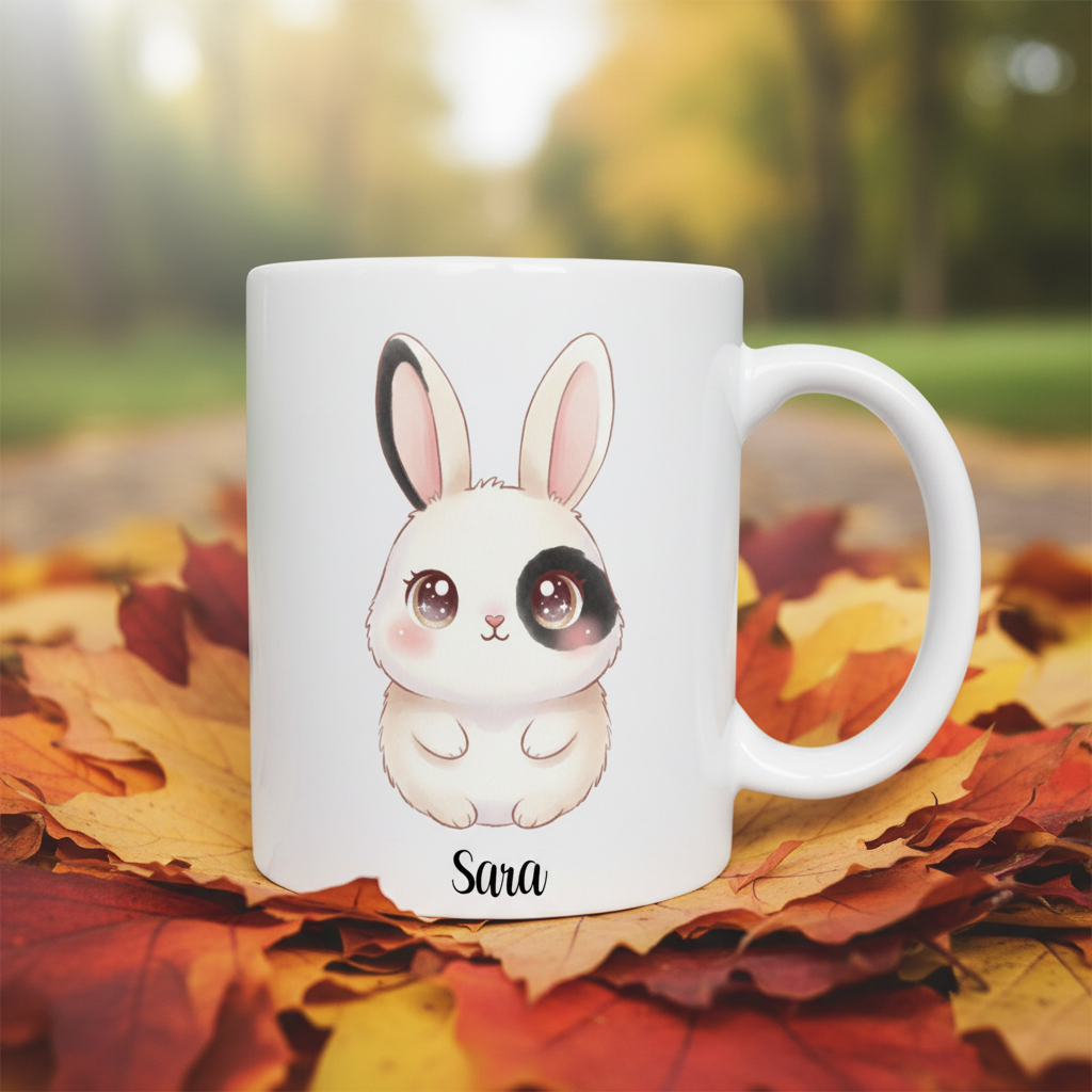Mug personnalisé lapin kawaii