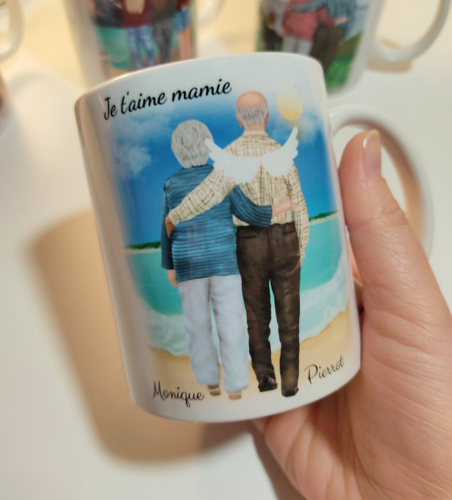 Personalized grandpa and grandma mug