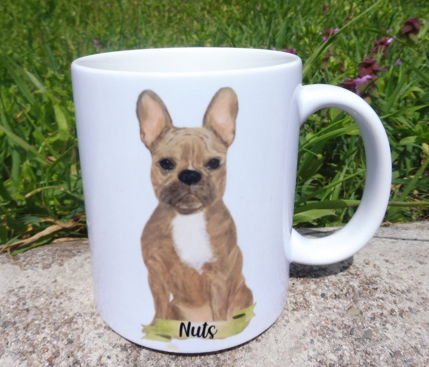 Mug personnalisé chien Bouledogue et son prénom