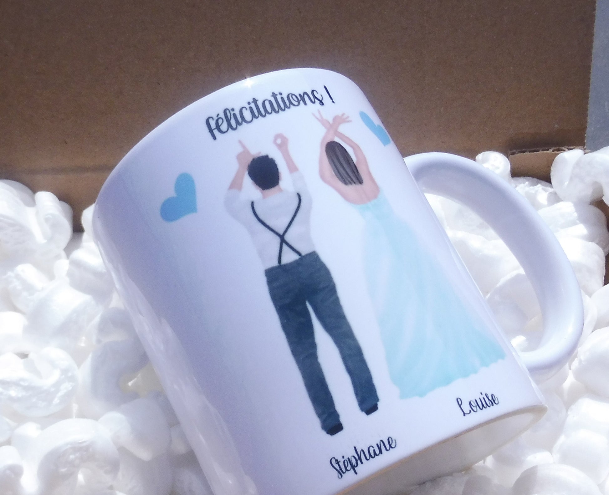 Personalized bride and groom mug - Wedding gift - Bride and groom -  Christmas - Valentine's Day – LES CREAS D'ANITA