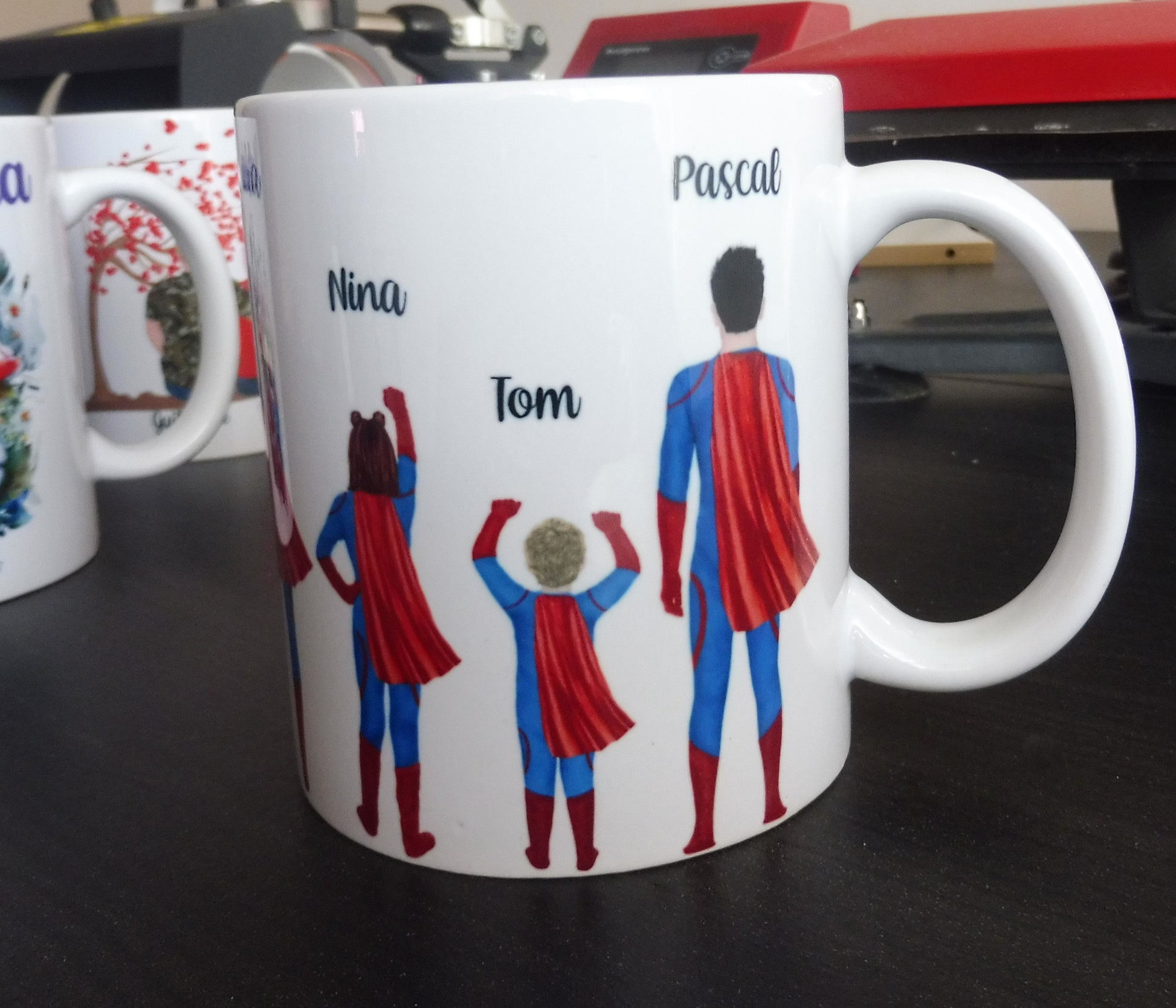 Mug Famille super-héros personnalisé