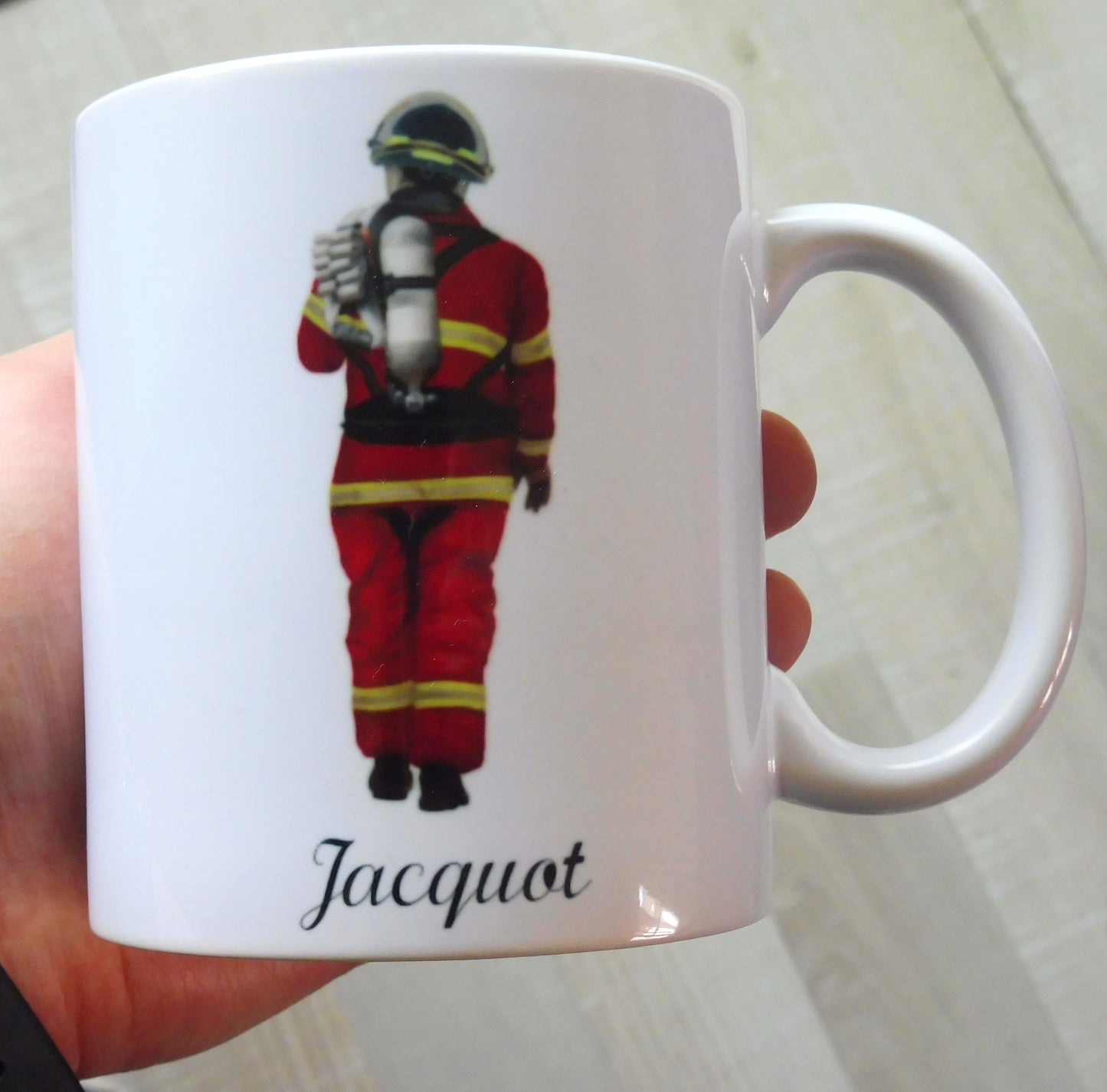 Personalisierte Tasse für Männer oder Frauen Feuerwehrmann