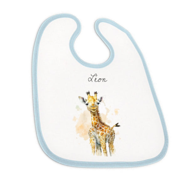 Bavoir bébé personnalisé girafe