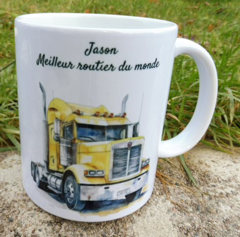 Tazza personalizzata per camion, semirimorchio, strada