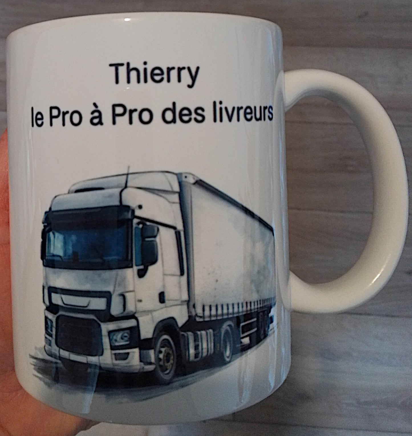 Mug personnalisé camion routier, cadeau chauffeur poids lourd

