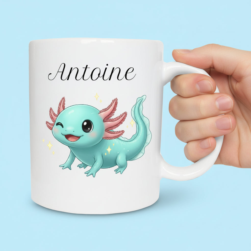 Mug personnalisé axolotl