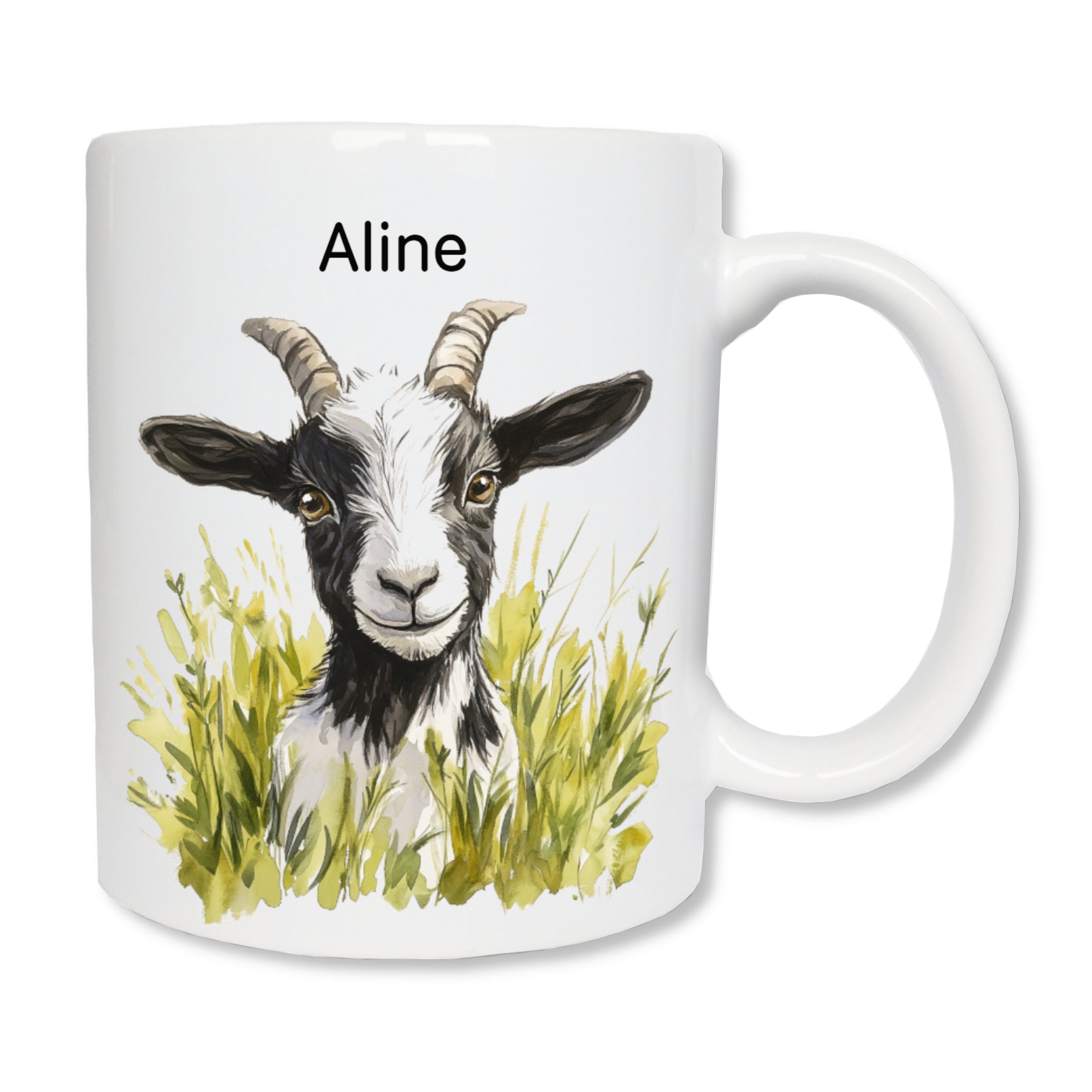 Mug personnalisé chèvre avec prénom - cadeau humour chèvre

