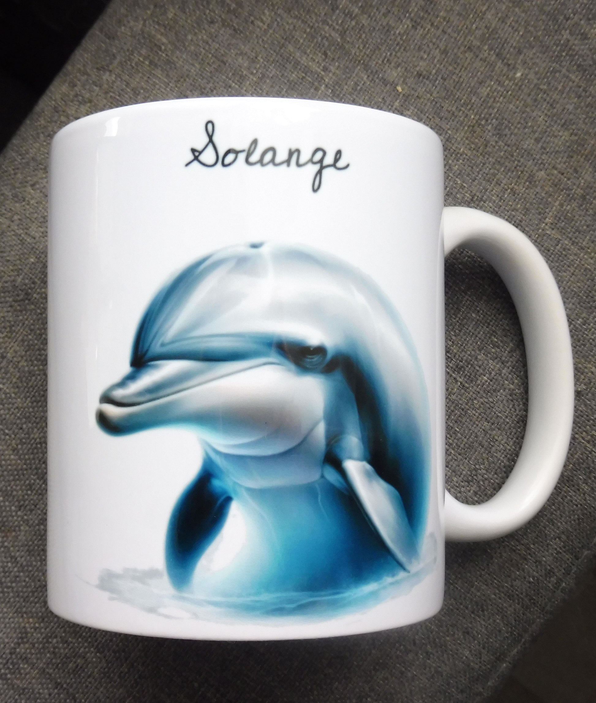 Mug personnalisé dauphin avec prénom - cadeau original pour amoureux des dauphins
