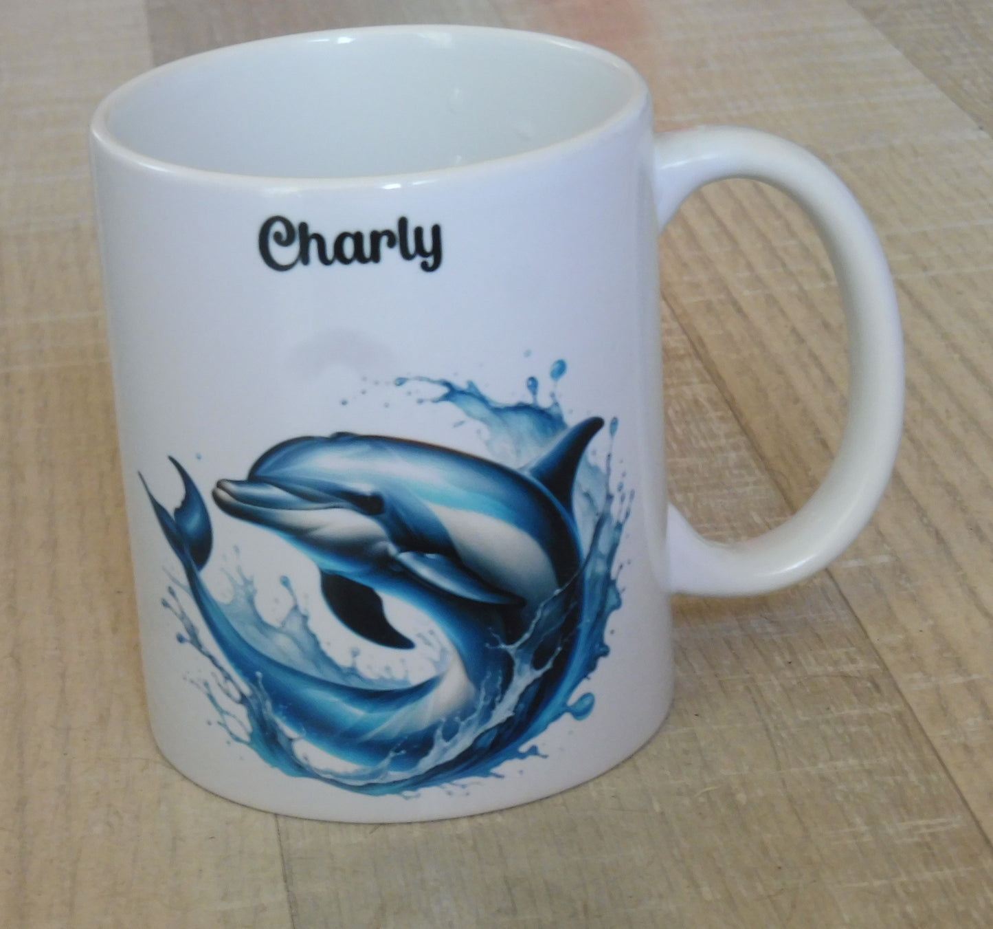 Mug céramique dauphin personnalisé - idée cadeau original
