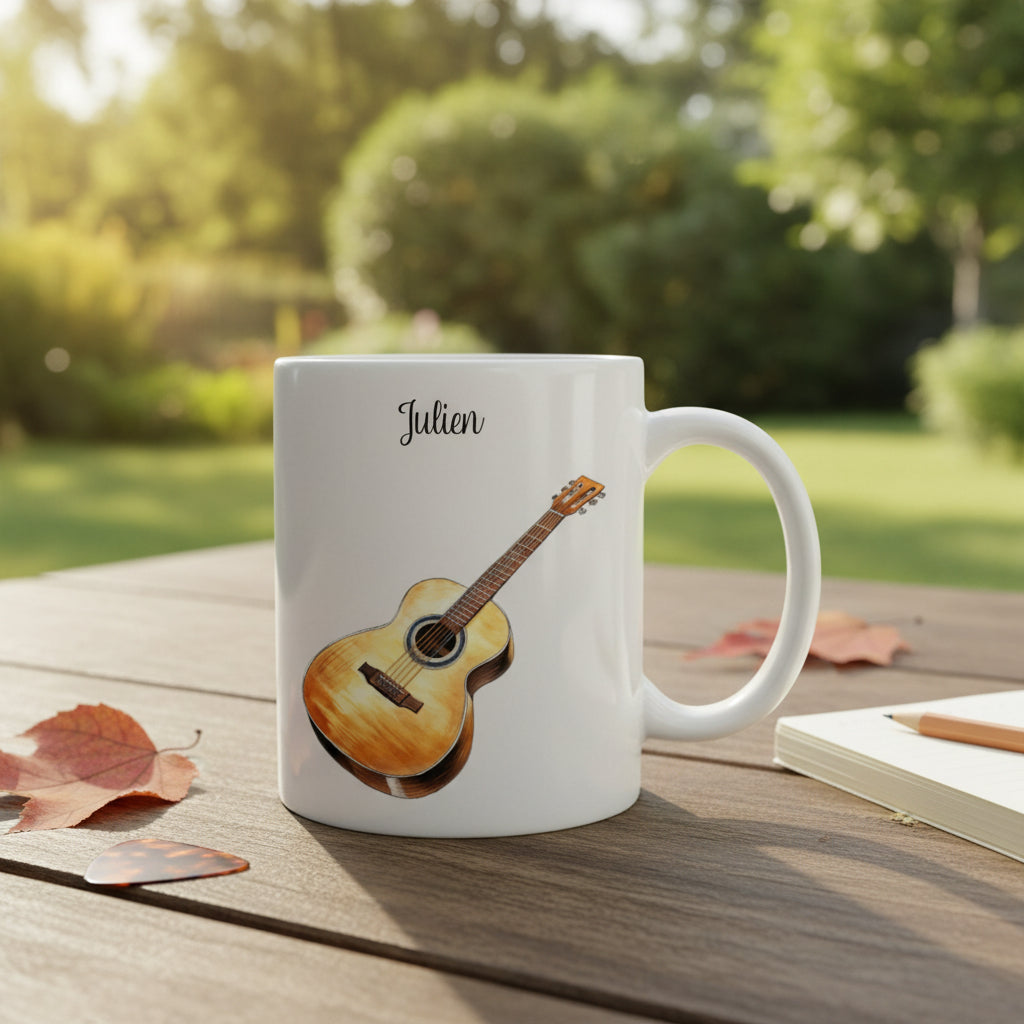 Mug personnalisé guitare acoustique