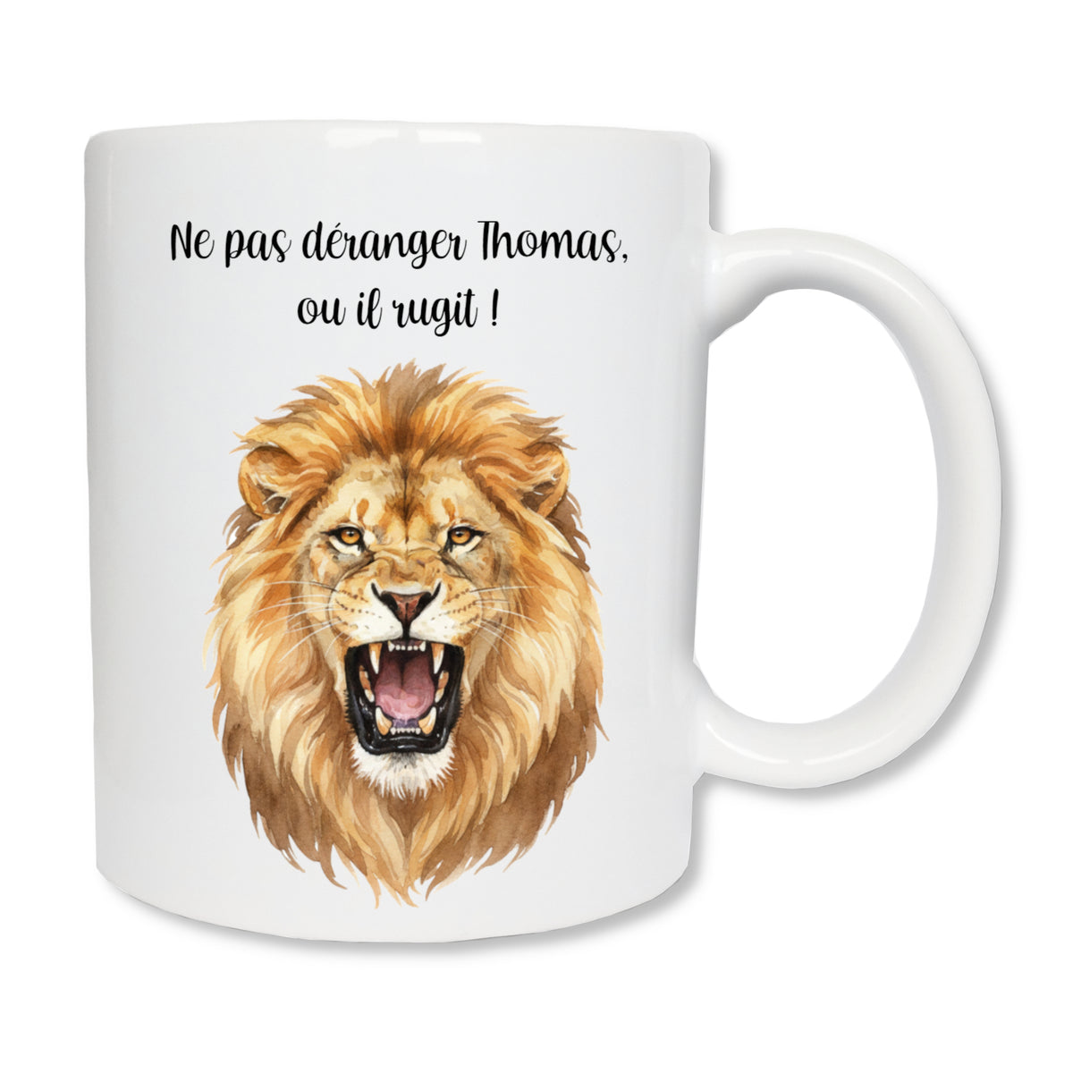 Mug personnalisé lion