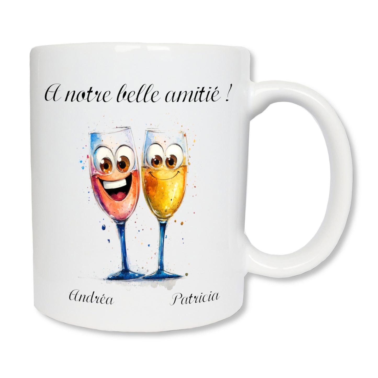 Mug personnalisé 2 amies avec prénoms - cadeau amitié
