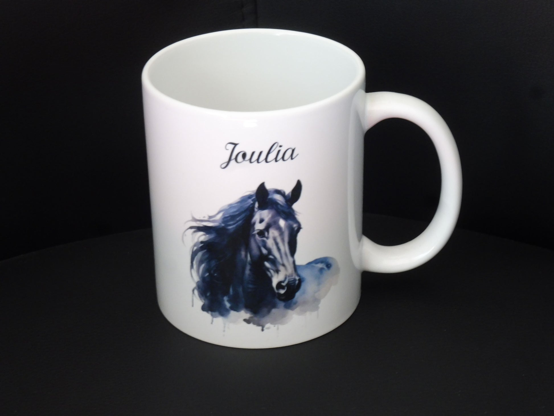 Mug personnalisé cheval avec prénom - cadeau original pour passionné d'équitation
