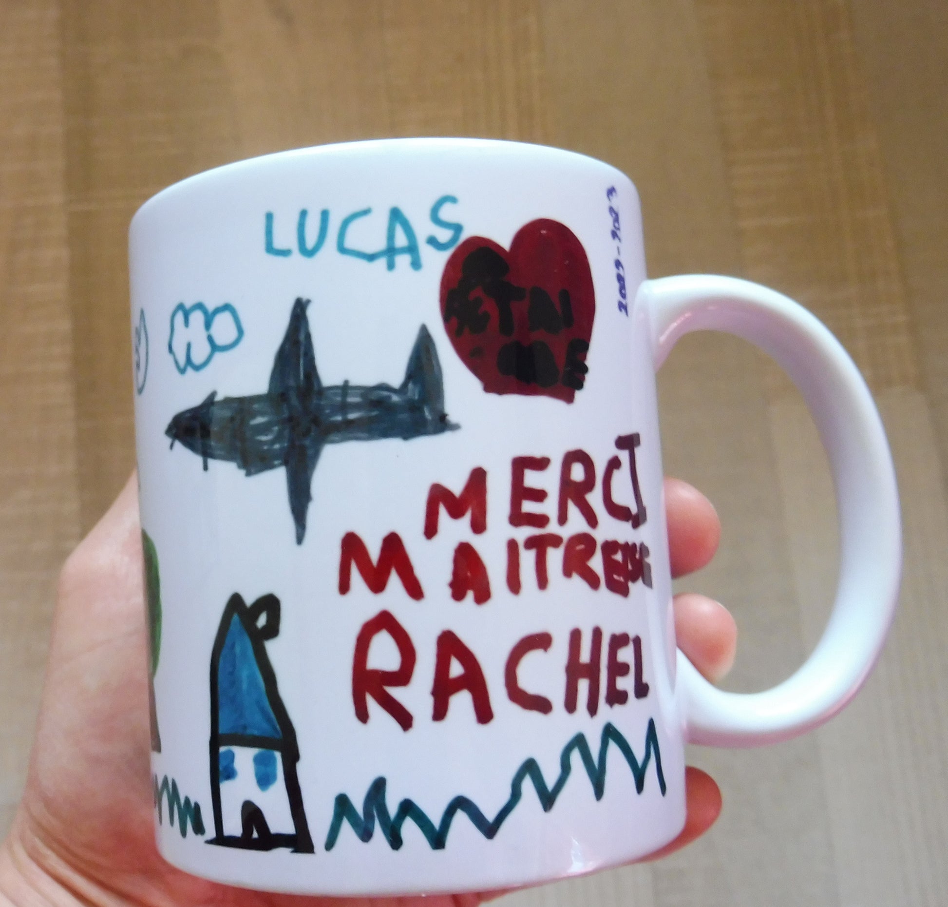 Tasse personnalisée dessin enfant — cadeau fête des pères original et unique
