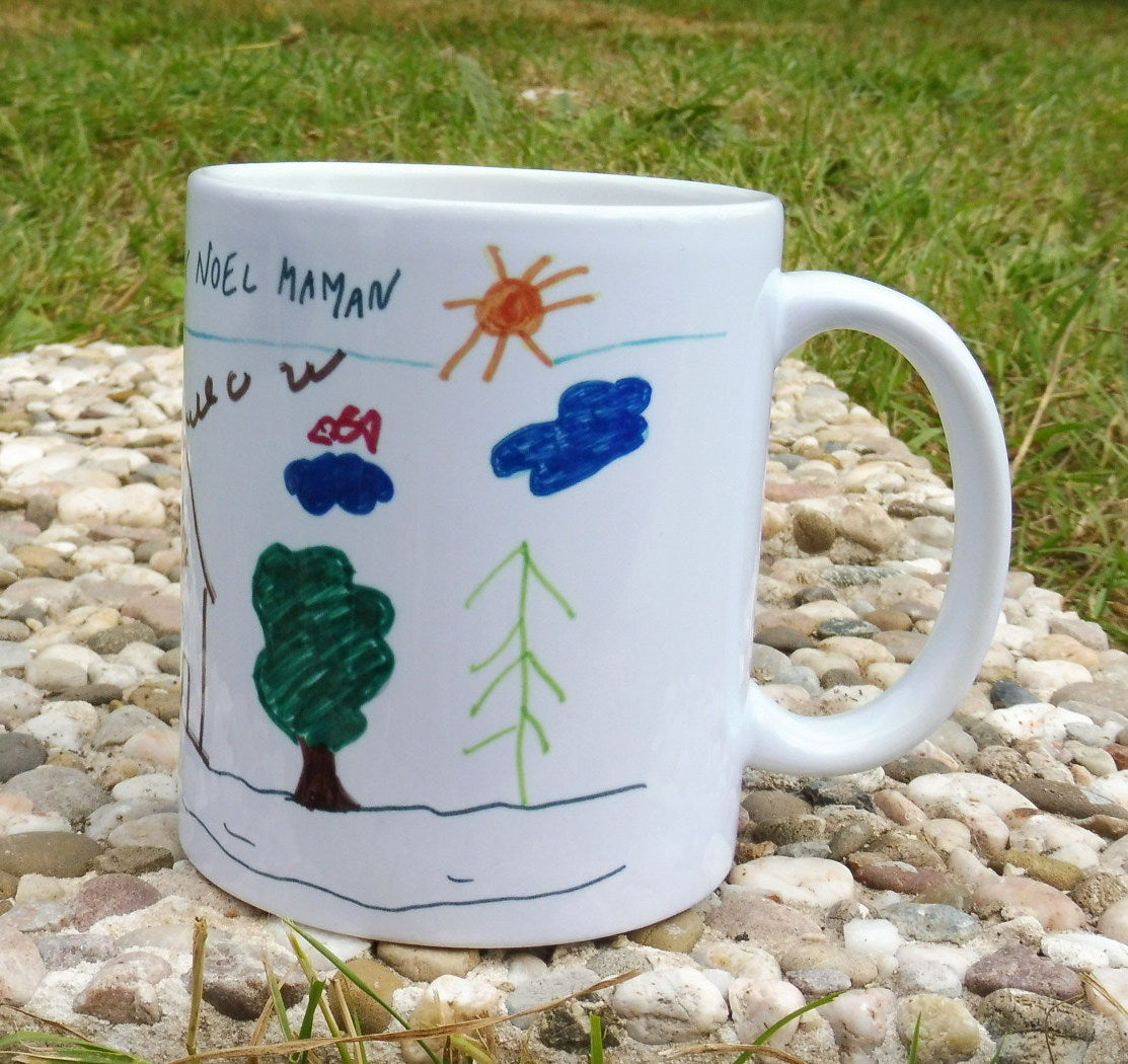 Mug personnalisé dessin enfant — cadeau de Noël unique et émouvant
