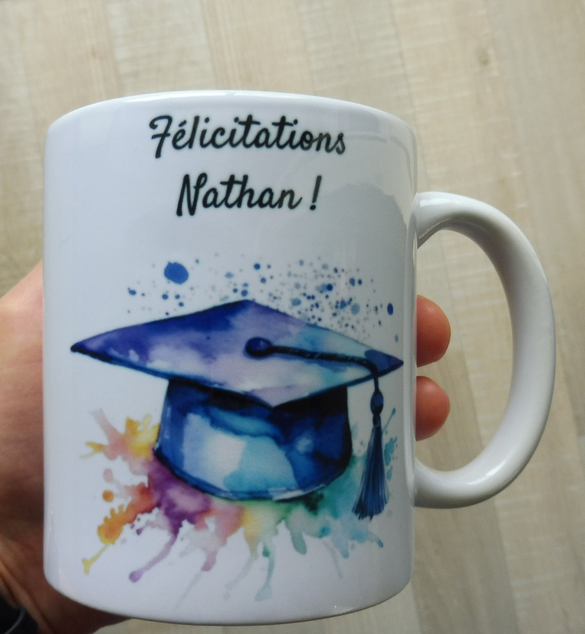 Mug céramique 325ml remise de diplôme personnalisé avec prénom - cadeau original diplômé

